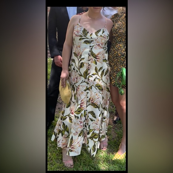 Mara Hoffman cream floral maxi dress in xl - Picture 5 of 8